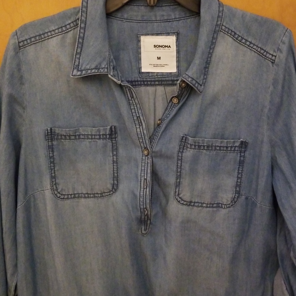 Denim mini dress